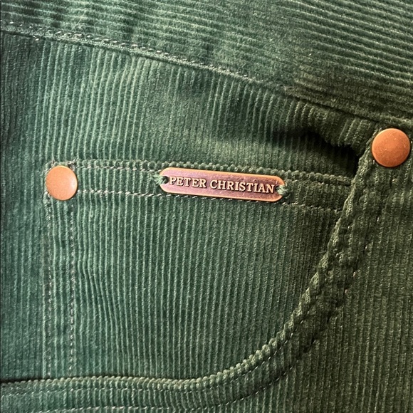NWT - Peter Christian - Men's Emerald Flat Front Corduroy Pants - Size 36 x 30 - Picture 2 of 11